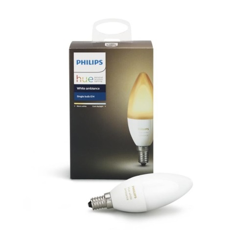 LED Stmívatelná žárovka Philips Hue WHITE AMBIANCE E14/6W/230V 2200-6500K