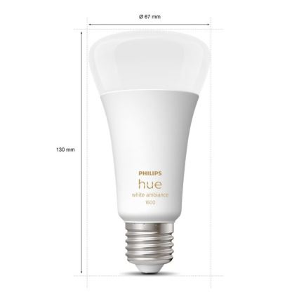 LED Stmívatelná žárovka Philips Hue WHITE AMBIANCE E27/13W/230V 2200-6500K