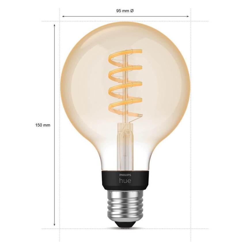 LED Stmívatelná žárovka Philips Hue WHITE AMBIANCE G93 E27/7W/230V 2200-4500K