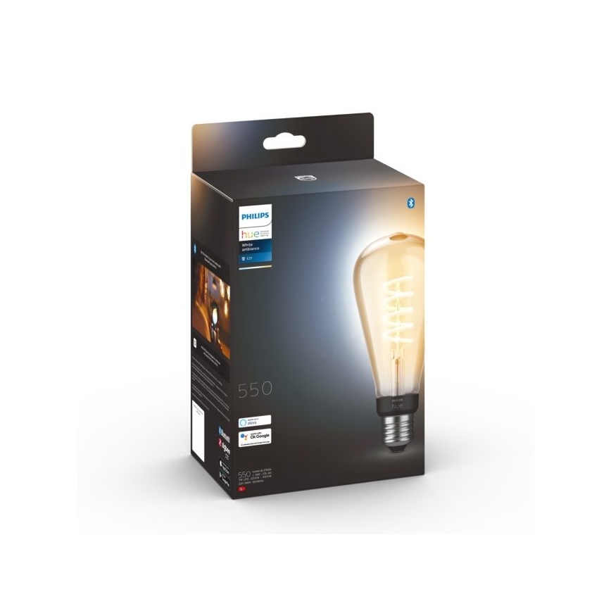LED Stmívatelná žárovka Philips Hue WHITE AMBIANCE ST72 E27/7W/230V 2200-4500K