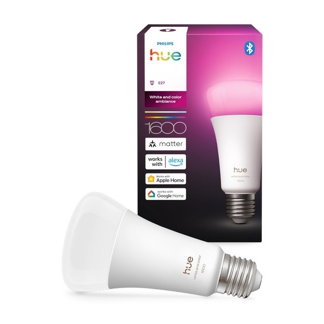 LED Stmívatelná žárovka Philips Hue WHITE AND COLOR AMBIANCE E27/11,8W/230V 1000-20000K