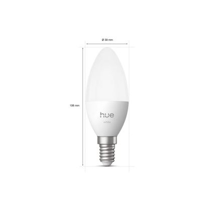 LED Stmívatelná žárovka Philips Hue White B39 E14/3,9W/230V 2700K