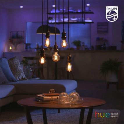 LED Stmívatelná žárovka Philips Hue WHITE FILAMENT A60 E27/7W/230V 2100K