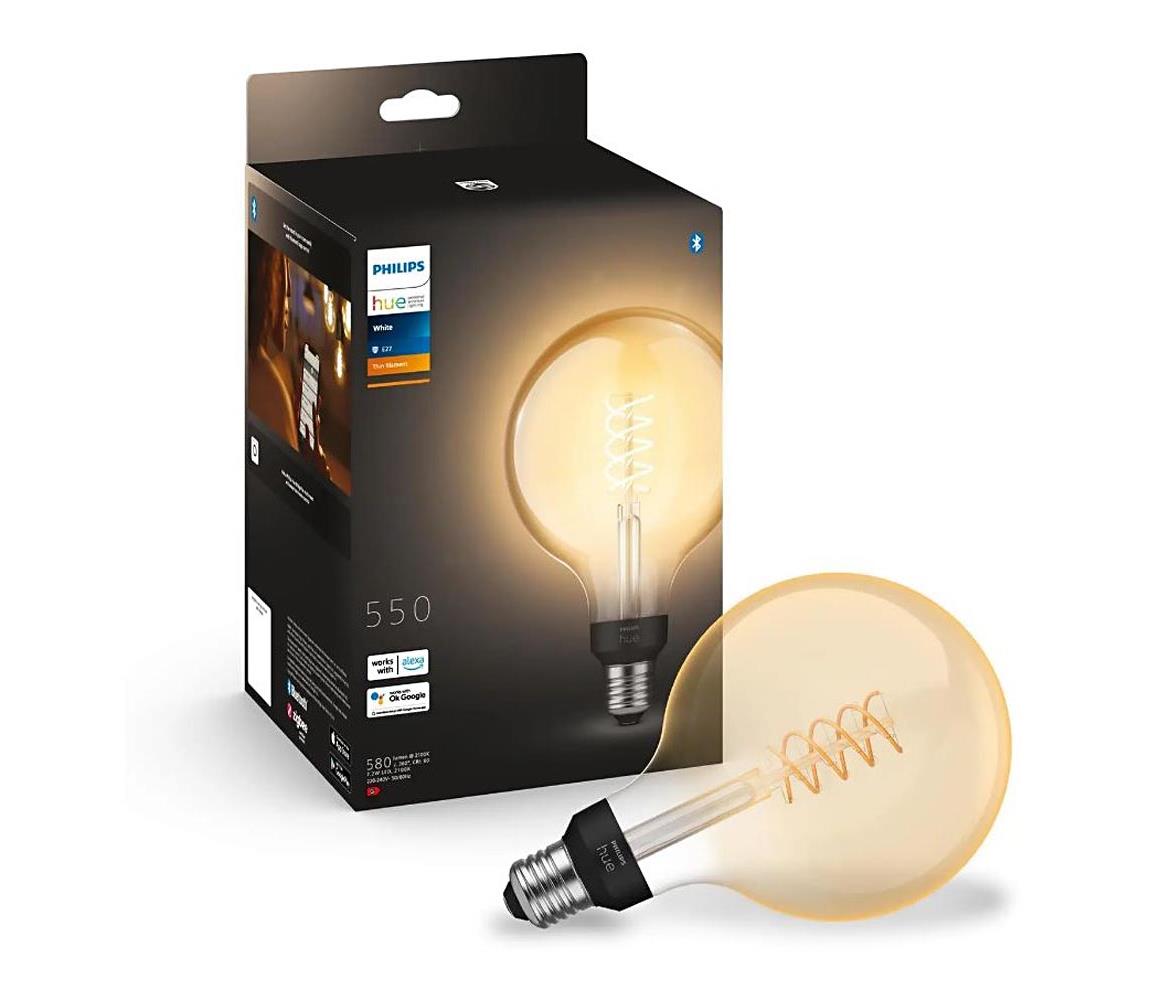 Philips LED Stmívatelná žárovka Philips Hue WHITE FILAMENT G125 E27/7W/230V 2100K P5182