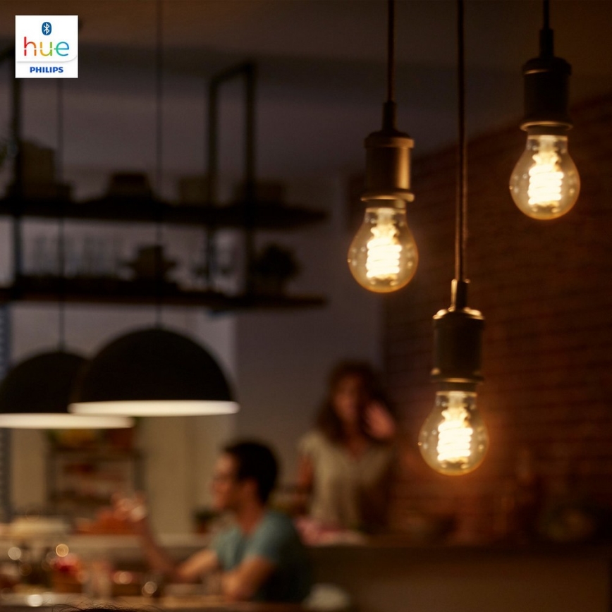 LED Stmívatelná žárovka Philips Hue WHITE FILAMENT G93 E27/7W/230V 2100K