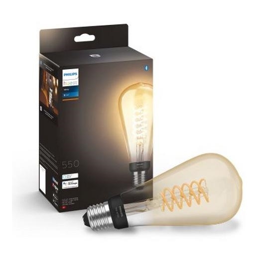 LED Stmívatelná žárovka Philips Hue WHITE FILAMENT ST72 E27/7W/230V 2100K