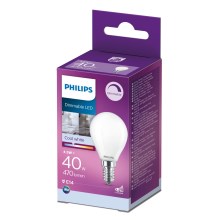 LED Stmívatelná žárovka Philips P45 E14/4,5W/230V 4000K