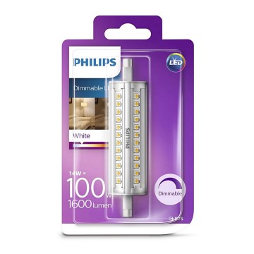 LED Stmívatelná žárovka Philips R7s/14W/230V 3000K 118 mm