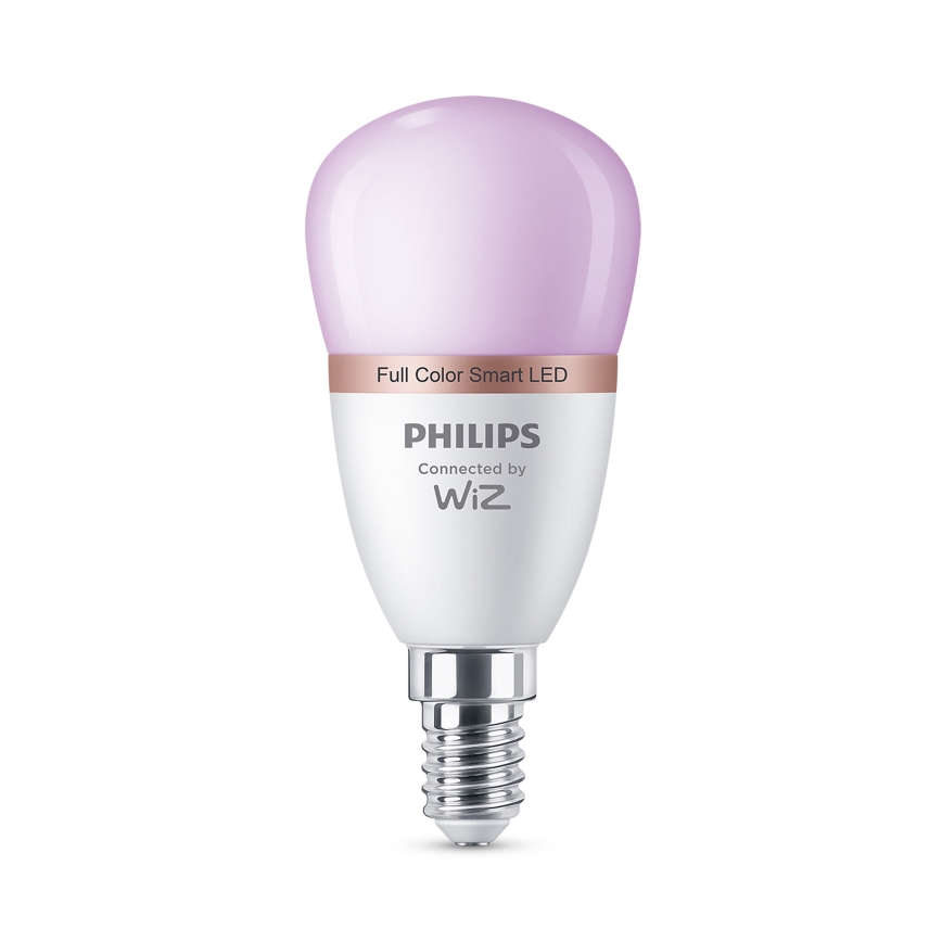 LED RGB Stmívatelná žárovka Philips SMART P45 E14/4,9W/230V 2200-6500K CRI 90