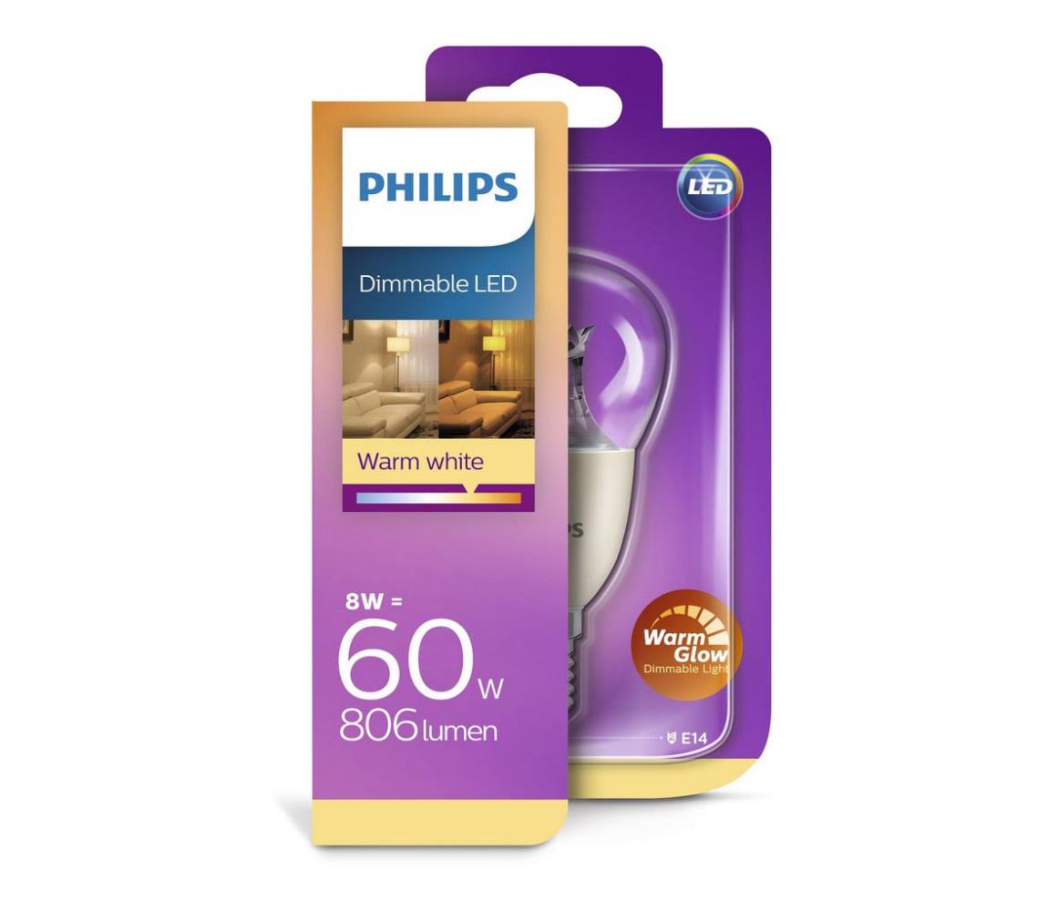 Philips LED Stmívatelná žárovka Philips Warm Glow E14/8W/230V 2200-2700K P4182