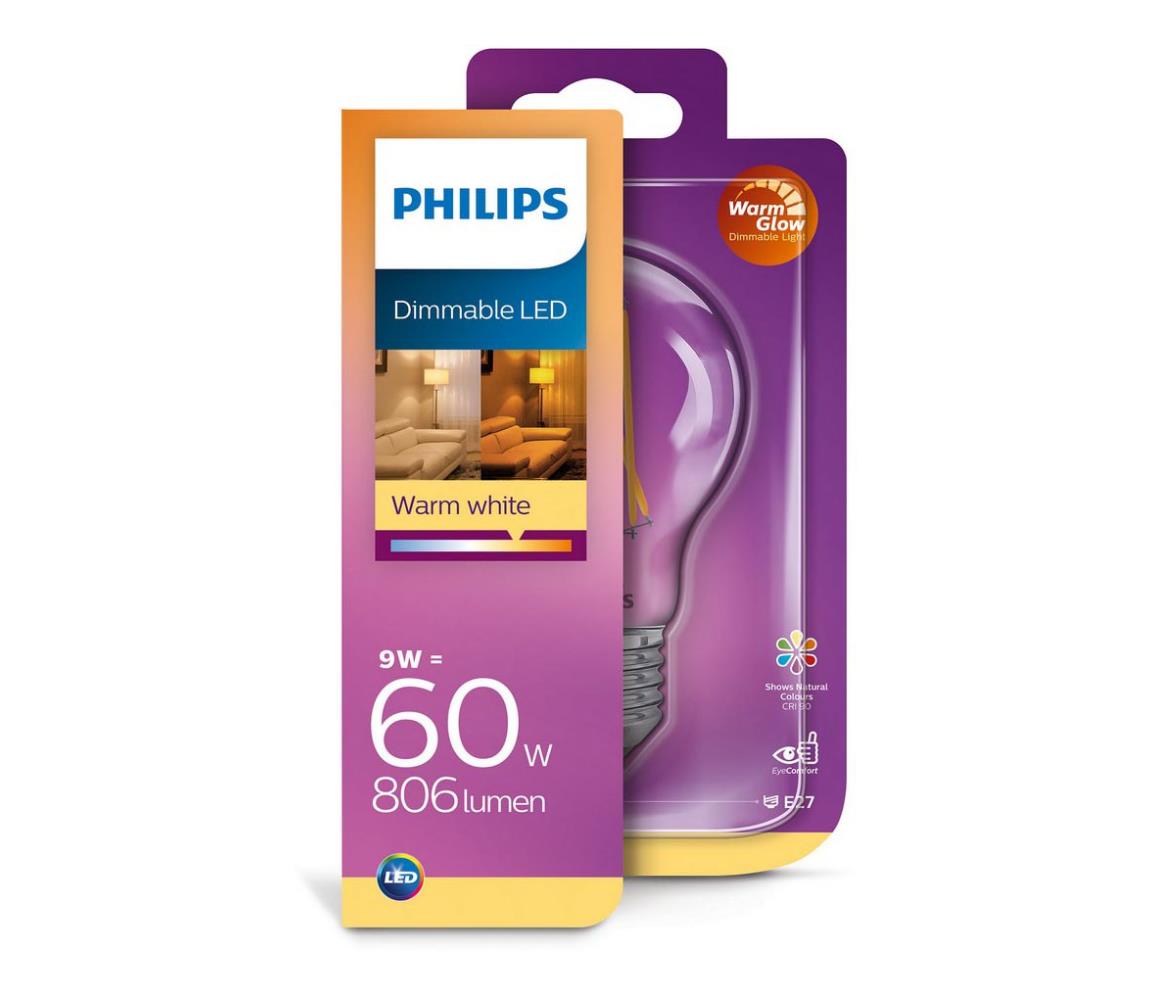 Philips LED Stmívatelná žárovka Philips Warm Glow E27/9W/230V 2200