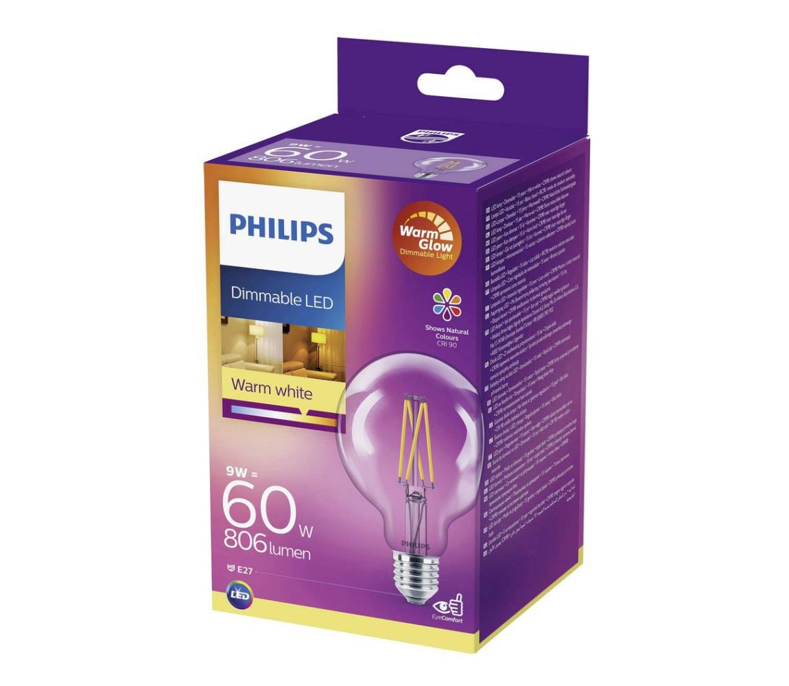 Philips LED Stmívatelná žárovka Philips Warm Glow E27/9W/230V 2200
