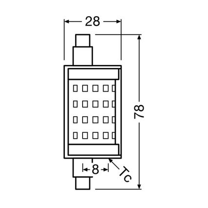 LED Stmívatelná žárovka R7s/9,5W/230V 2700K 78 mm - Osram