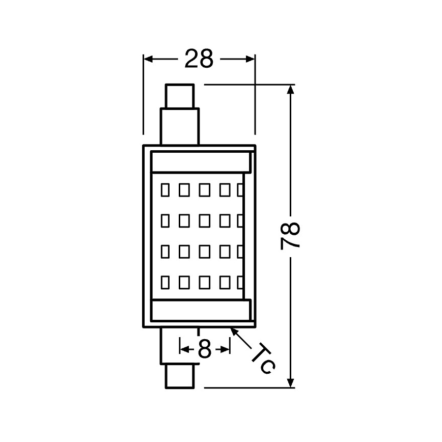 LED Stmívatelná žárovka R7s/9,5W/230V 2700K 78 mm - Osram