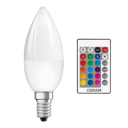 LED Stmívatelná žárovka RGB STAR E14/4,5W/230V 2700K – Osram