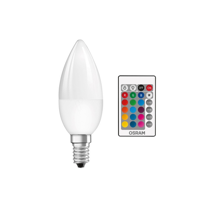 LED Stmívatelná žárovka RGB STAR E14/4,5W/230V 2700K – Osram