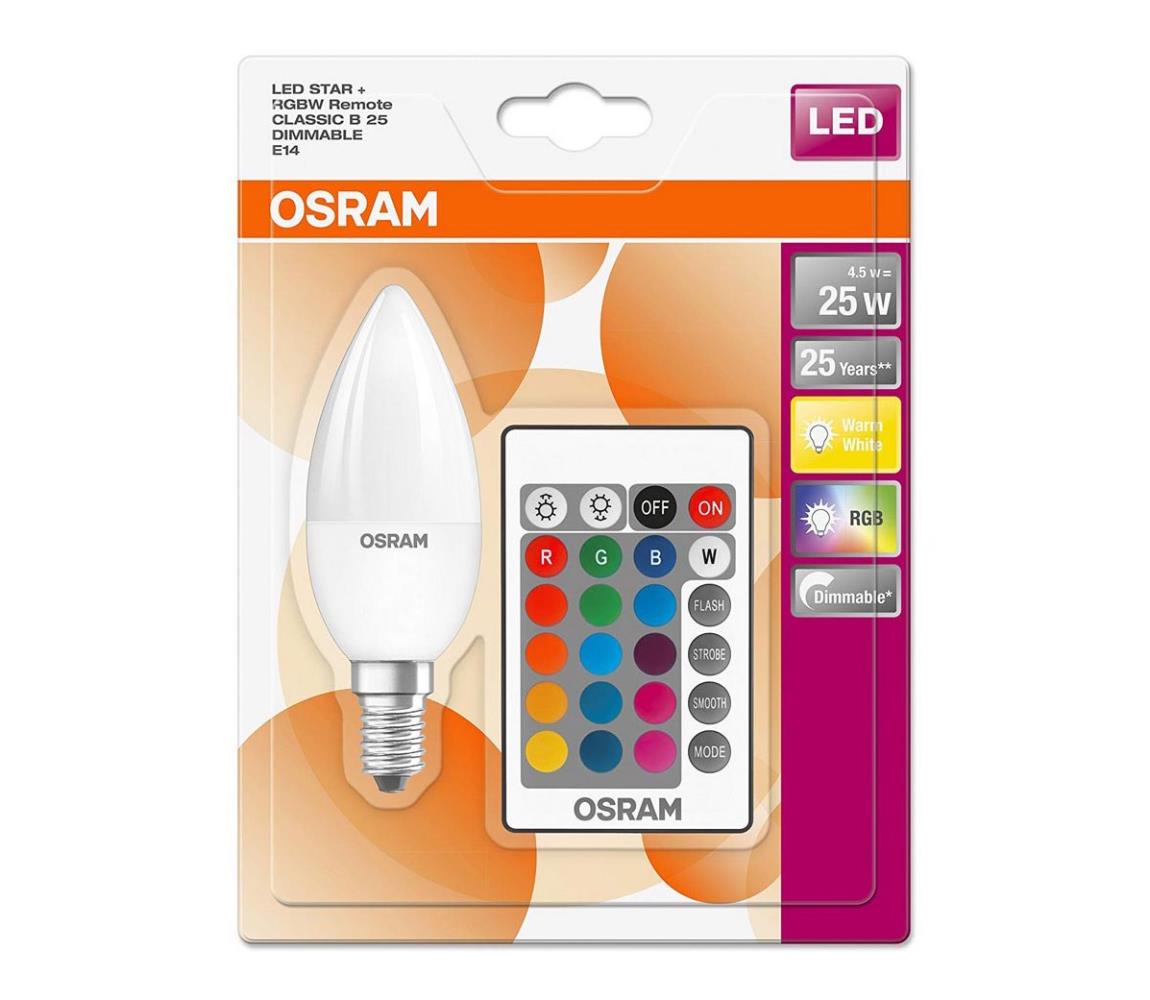 Osram LED Stmívatelná žárovka RGB STAR E14/4,5W/230V 2700K – Osram