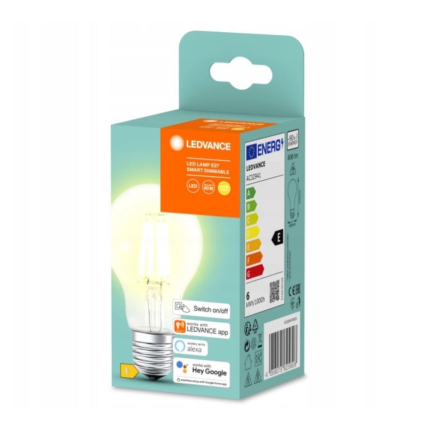 LED Stmívatelná žárovka SMART+ A60 E27/6W/230V 2700K - Ledvance