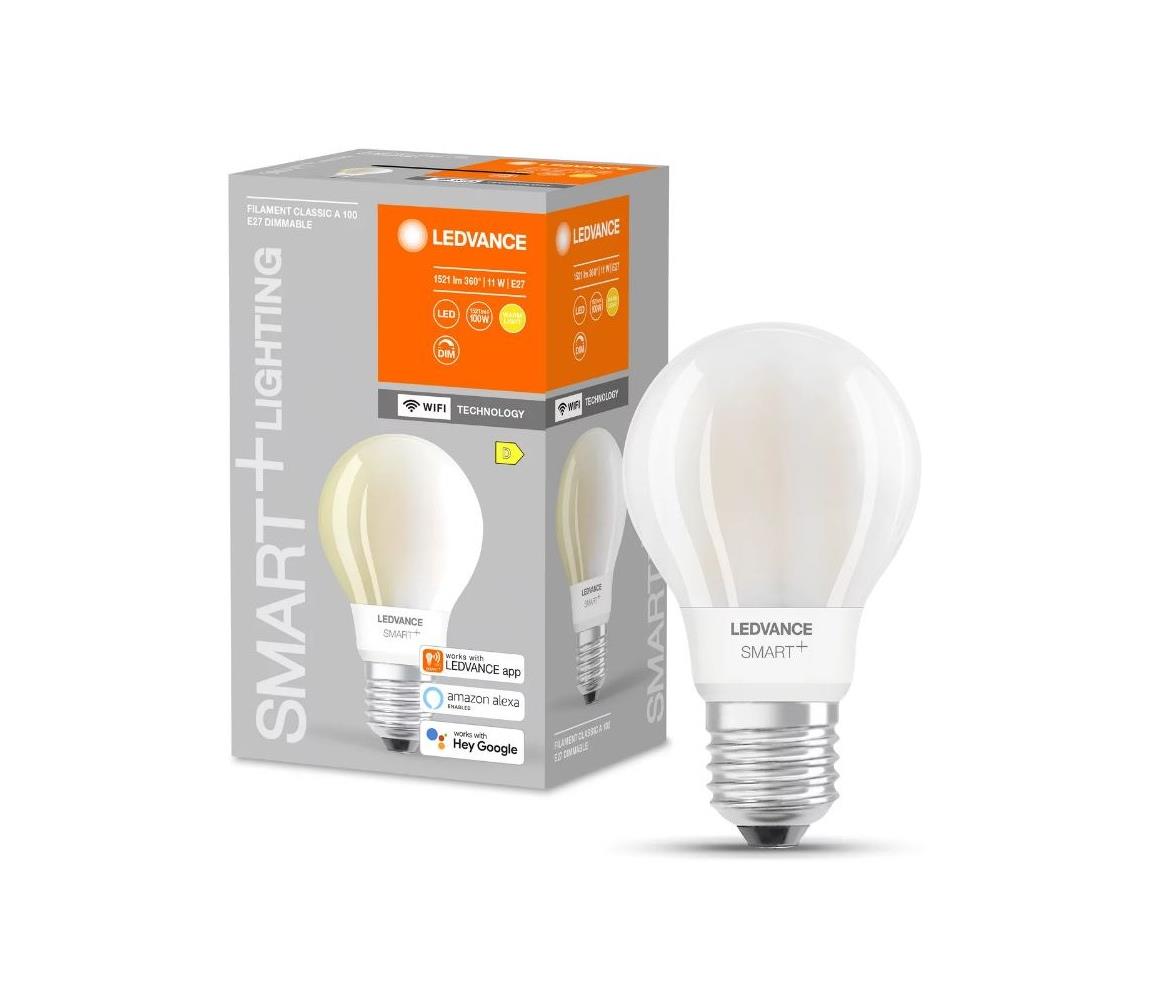 Ledvance LED Stmívatelná žárovka SMART+ FILAMENT E27/11W/230V 2700K Wi-Fi - Ledvance P225560