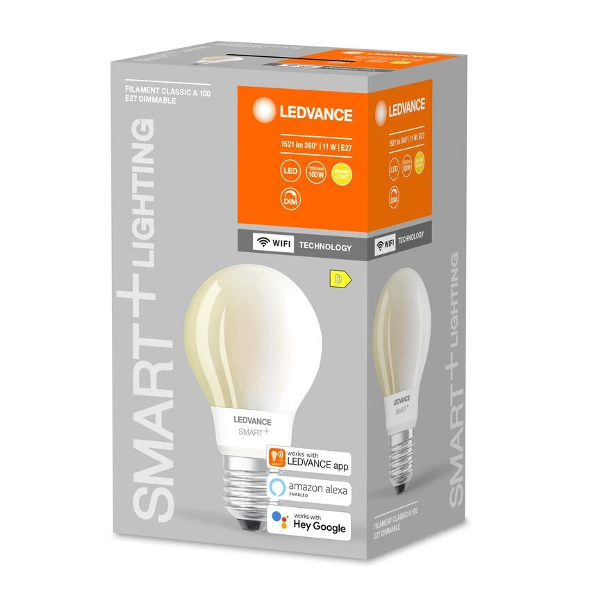 LED Stmívatelná žárovka SMART+ FILAMENT E27/11W/230V 2700K Wi-Fi - Ledvance