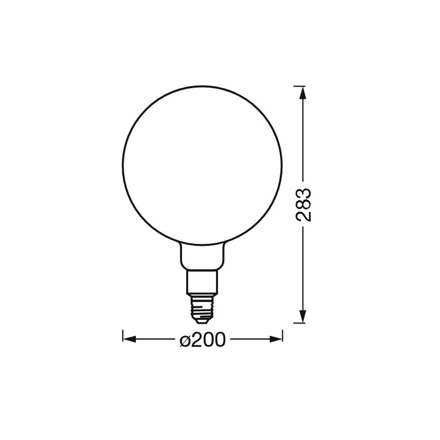 LED Stmívatelná žárovka SMART+ GLOBE G200 E27/6W/230V 2500K Wi-Fi - Ledvance