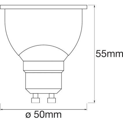 LED Stmívatelná žárovka SMART+ GU10/5W/230V 2700K-6500K Wi-Fi - Ledvance