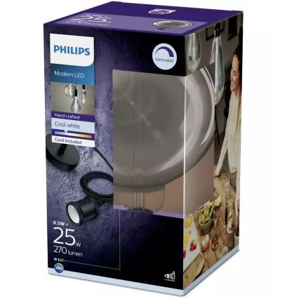 LED Stmívatelná žárovka SMOKY VINTAGE Philips E27/6,5W/230V 4000K