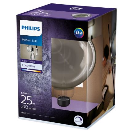 LED Stmívatelná žárovka SMOKY VINTAGE Philips G200 E27/6,5W/230V 4000K