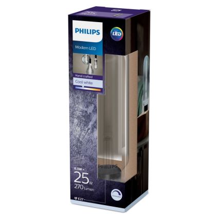 LED Stmívatelná žárovka SMOKY VINTAGE Philips T65 E27/6,5W/230V 4000K