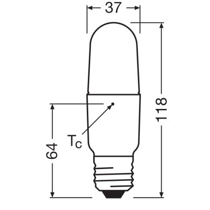 LED Stmívatelná žárovka STICK E27/8,5W/230V 4000K - Osram