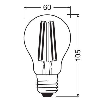 LED Stmívatelná žárovka SUPERSTAR VINTAGE E27/11W/230V 4000K - Osram