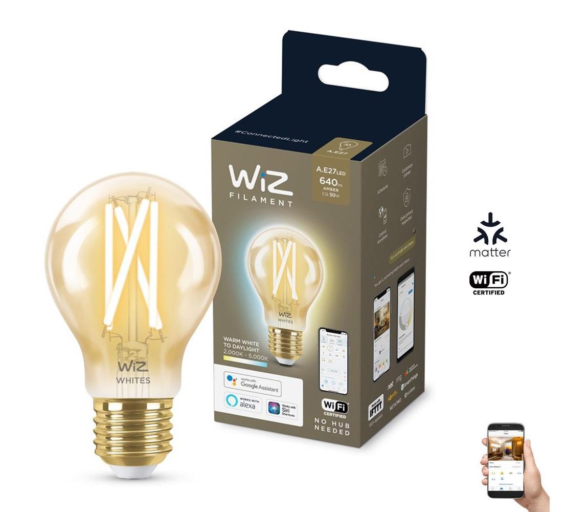 WiZ LED Stmívatelná žárovka VINTAGE A60 E27/6,7W/230V 2000-5000K CRI 90 Wi-Fi - WiZ WI0021