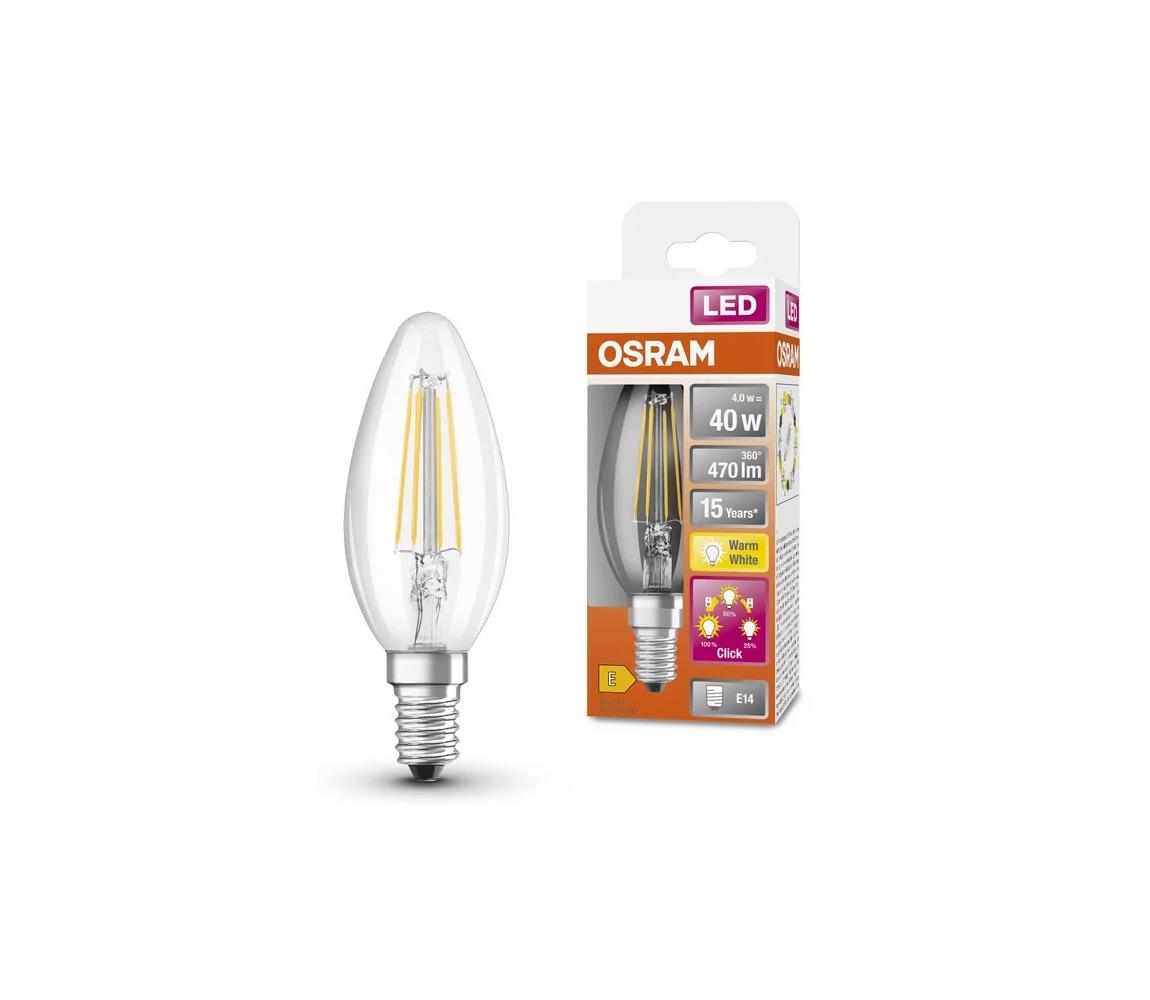 Osram LED Stmívatelná žárovka VINTAGE B35 E14/4W/230V 2700K - Osram P227245