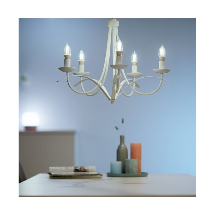 LED Stmívatelná žárovka VINTAGE FILAMENT C35 E14/4,9W/230V 2000-5000K CRI 90 Wi-Fi - WiZ