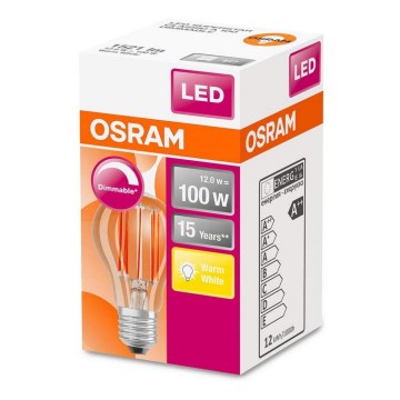 LED Stmívatelná žárovka VINTAGE E27/12W/230V 2700K - Osram