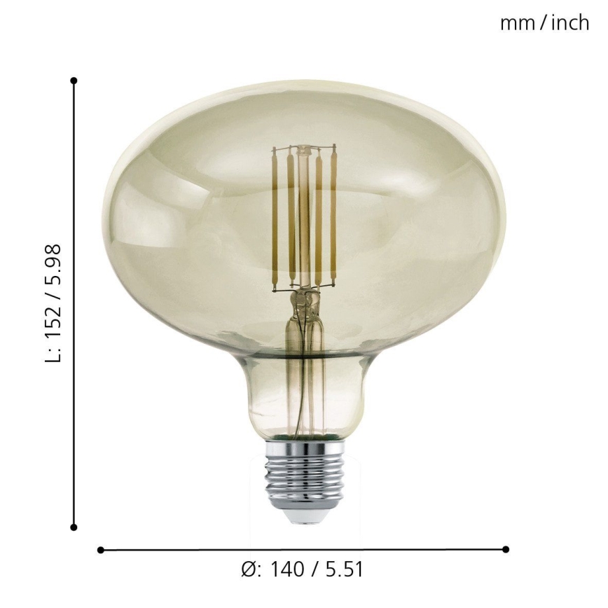 LED Stmívatelná žárovka VINTAGE E27/4W/230V 3000K - Eglo 12599