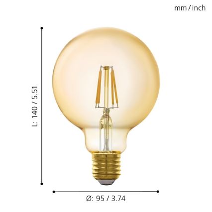 LED Stmívatelná žárovka E27/5,5W/230V 2200K - Eglo