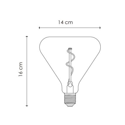 LED Stmívatelná žárovka VINTAGE EDISON E27/3W/230V 2700K