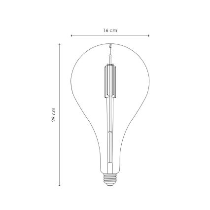 LED Stmívatelná žárovka VINTAGE EDISON E27/4W/230V 2700K