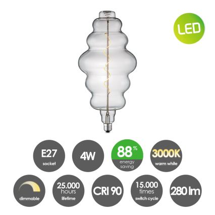 LED Stmívatelná žárovka VINTAGE EDISON E27/4W/230V 3000K CRI 90