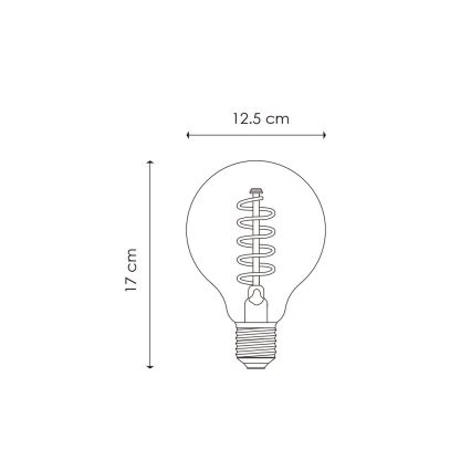 LED Stmívatelná žárovka VINTAGE EDISON G125 E27/4W/230V 2200K