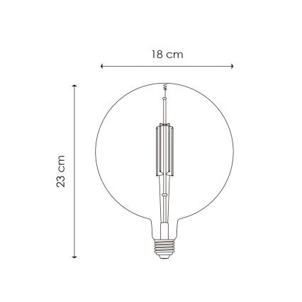 LED Stmívatelná žárovka VINTAGE EDISON G180 E27/4W/230V 2700K