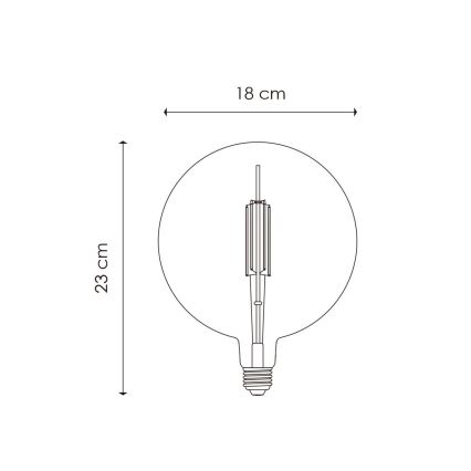 LED Stmívatelná žárovka VINTAGE EDISON G180 E27/4W/230V 2700K