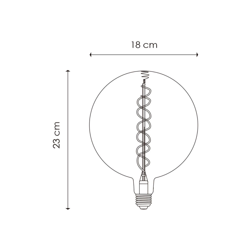 LED Stmívatelná žárovka VINTAGE EDISON G180 E27/6W/230V 1800K