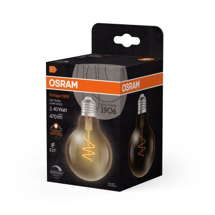 LED Stmívatelná žárovka VINTAGE FILAMENT E27/4,9W/230V 2200K CRI 90 - Osram