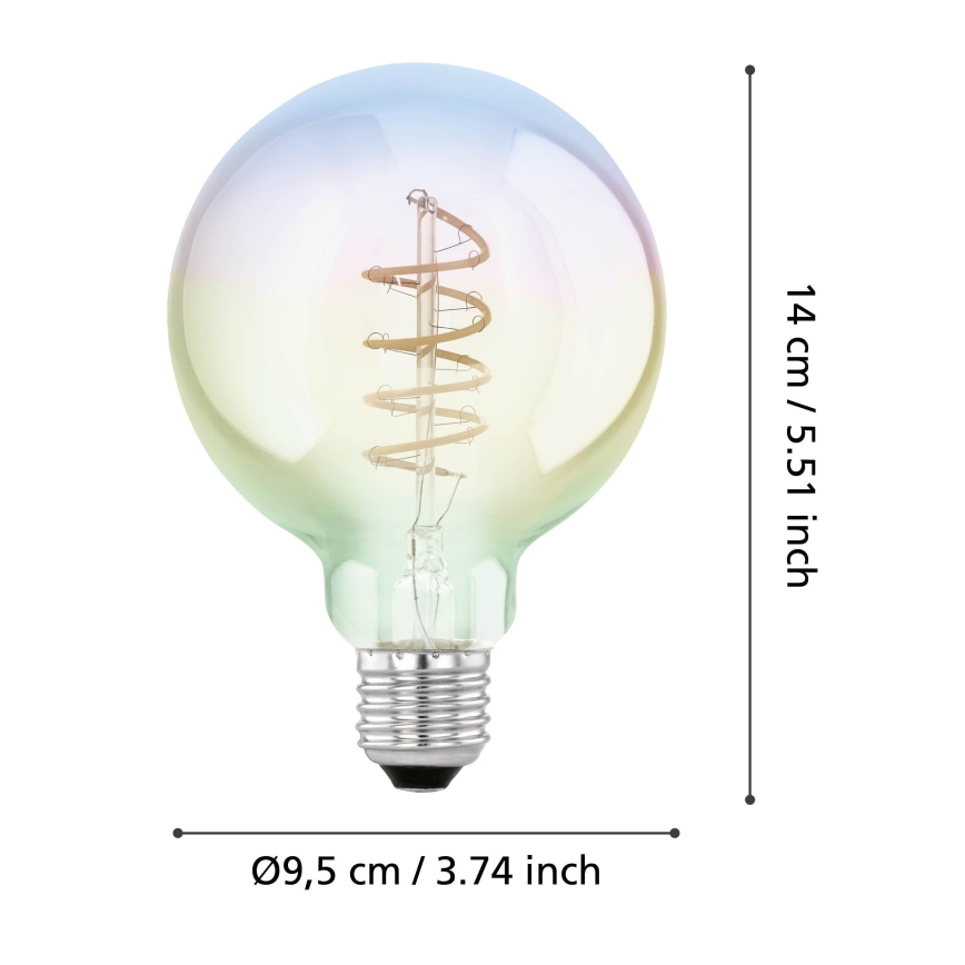 LED Stmívatelná žárovka VINTAGE G95 E27/4W/230V 2000K - Eglo 110207