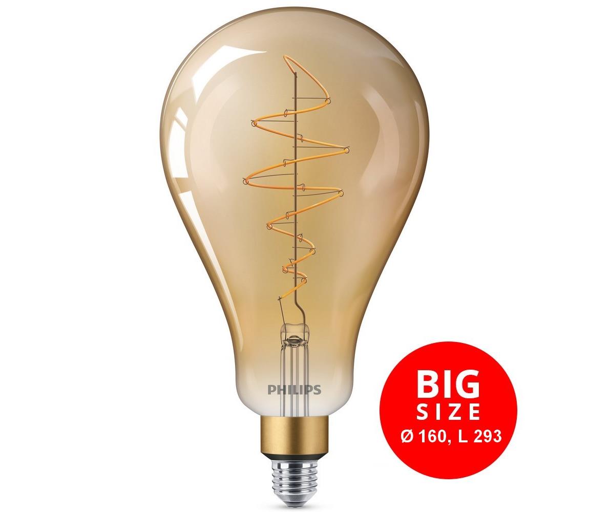 Philips LED Stmívatelná žárovka VINTAGE Philips A160 E27/6,5W/230V 2000K P3391
