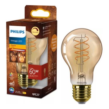 LED Stmívatelná žárovka VINTAGE Philips A60 E27/7,3W/230V 2200K