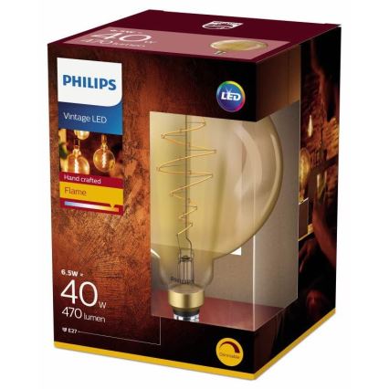 LED Stmívatelná žárovka VINTAGE Philips G200 E27/6,5W/230V 2000K