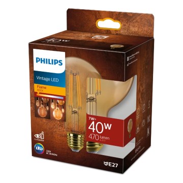 LED Stmívatelná žárovka VINTAGE Philips G95 E27/7W/230V 1800K
